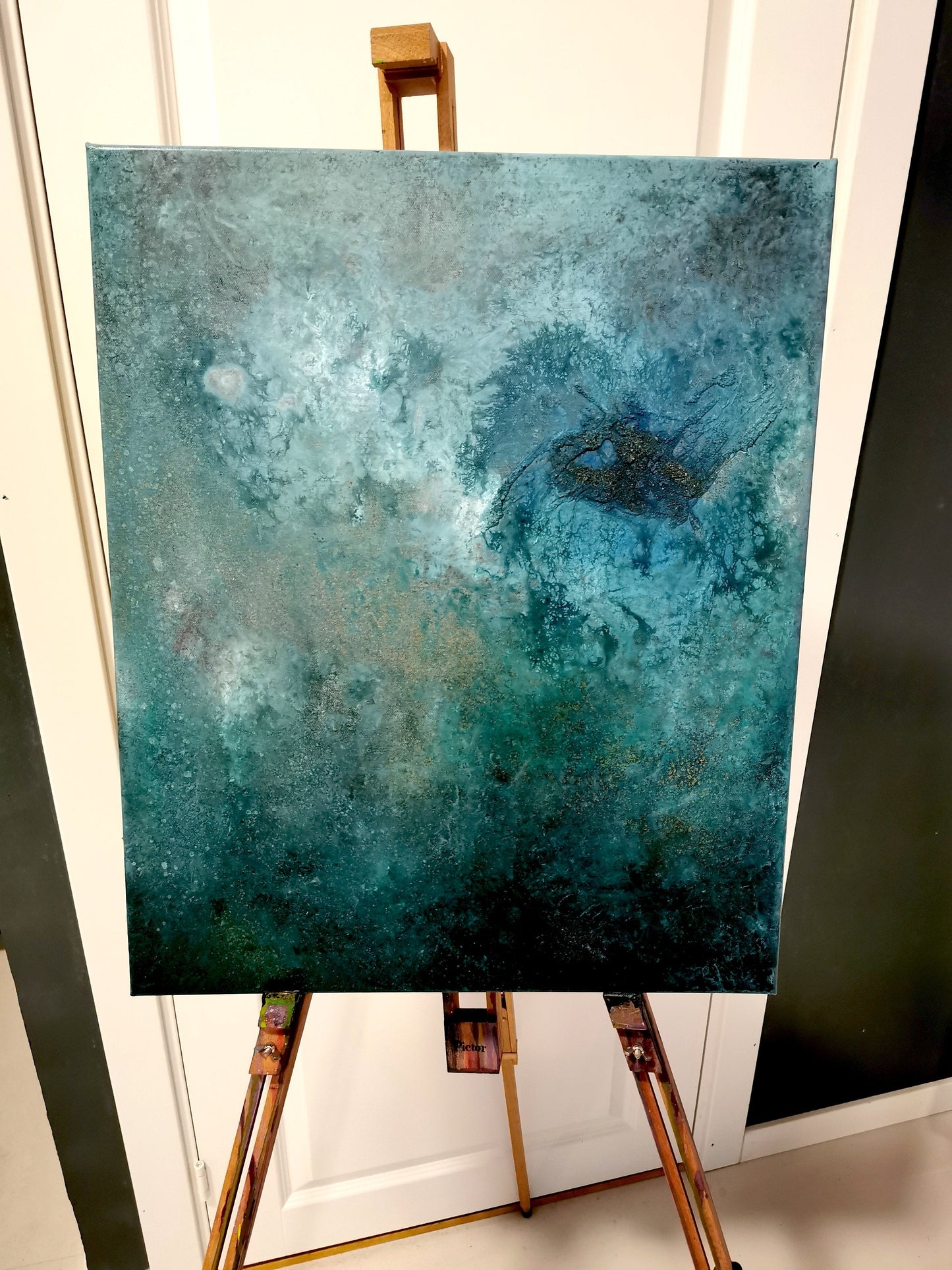 Grønn Oase - eksklusivt Gicléetrykk med ArtGlass og ramme