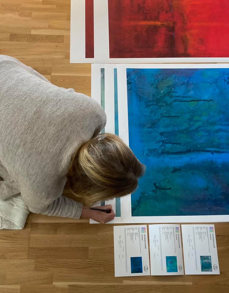 A Sudden Shower - eksklusivt Giclée-trykk med ArtGlass og ramme