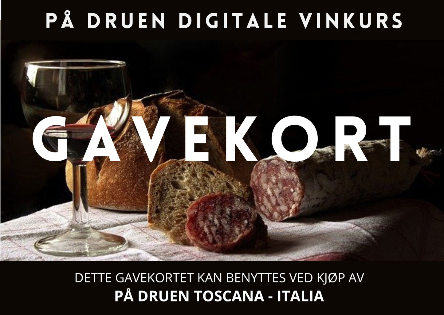 Gavekort på Toscana - digitale vinkurs