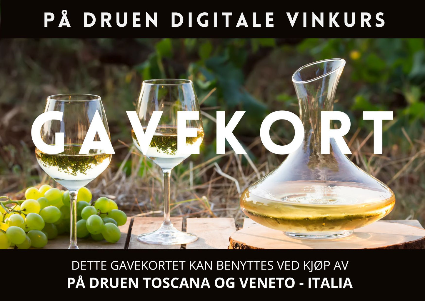 Gavekort på Toscana og Veneto - digitale vinkurs