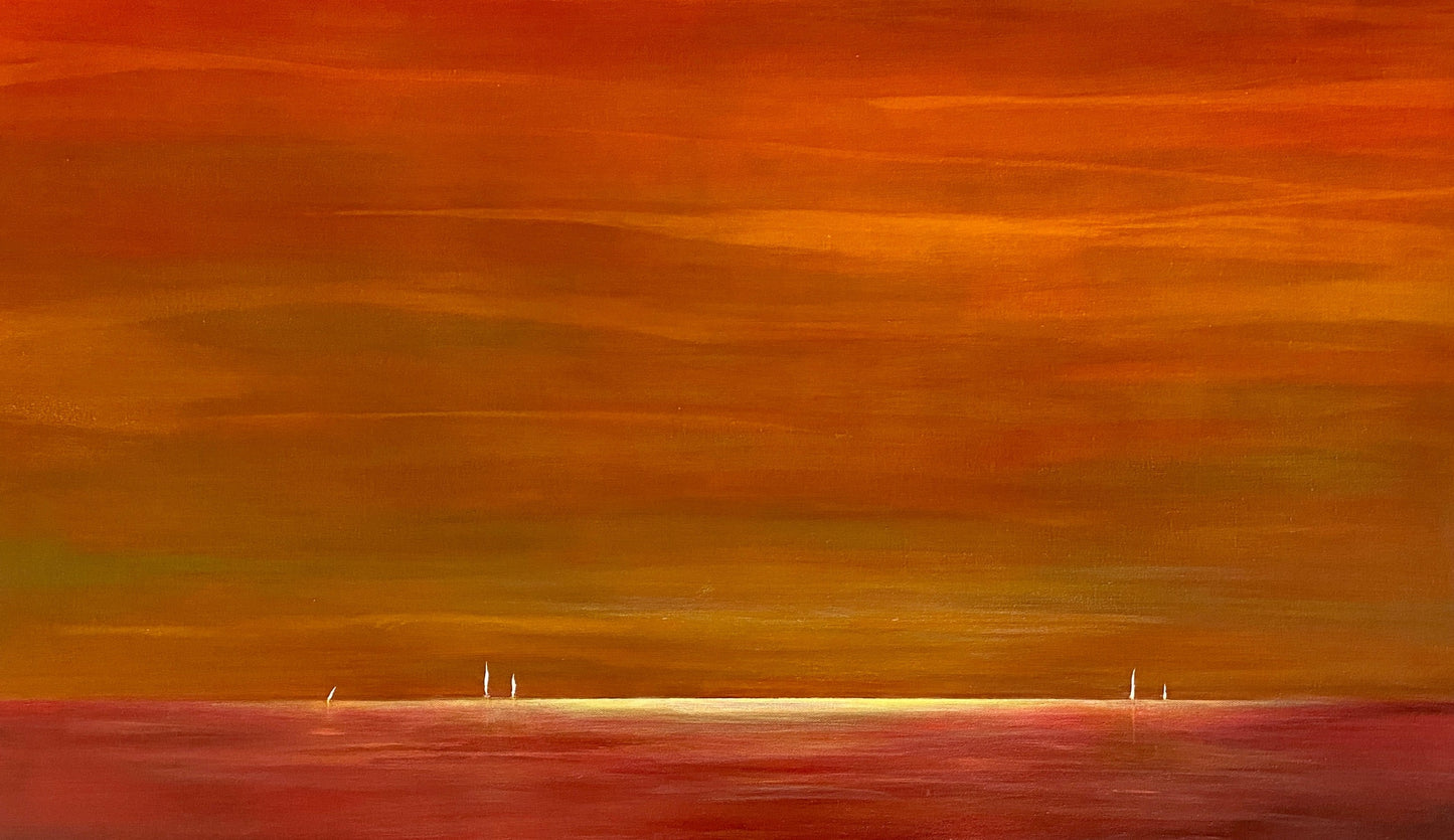 The Ocean Sunset. -SOLD