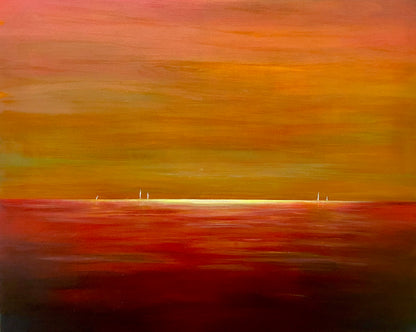 The Ocean Sunset. -SOLD